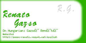 renato gazso business card